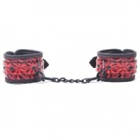 Hand Cuffs Embossed Handcuffs Red